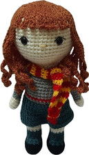 Knitted Hacky Sack,crochet artwork Crochet Handmade School Girl Soft Toy