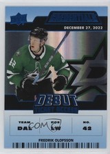 2022 Upper Deck Credentials Debut Ticket Access Blue 17/99 Fredrik Olofsson f9s