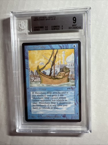 MTG Arabian Nights Merchant Ship  BGS 9 Quad++  Mint (two 9.5 subs)  1993