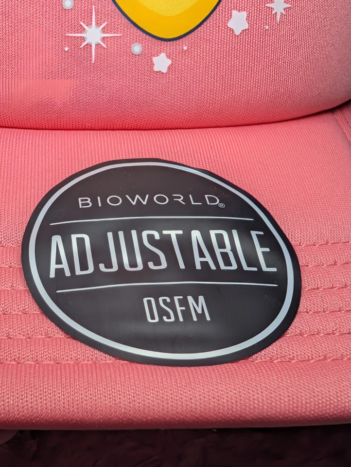 NWT BioWorld Kirby Warp Star Foil Print Pink Foam Trucker Hat RARE - Image 3 of 4