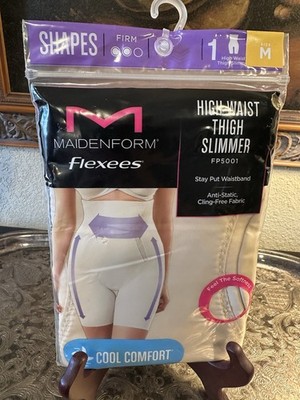 MAIDENFORM-Flexees-NEW-Size M-High Waist Thigh Slimmer/Cool Comfort-Firm Fit-