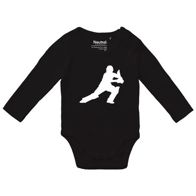 Baby Body Cricket Silhouette Geschenkidee Cricket Geschenk Präsent Mitbringsel S