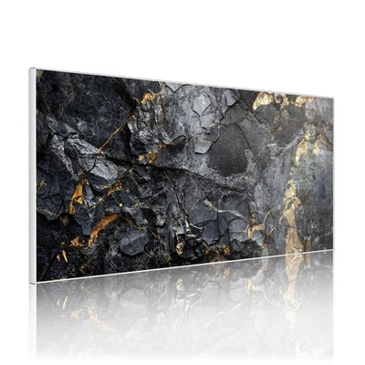 banjado Design Magnetwand beschreibbar 78x37 Pinnwand Magnettafel Marmor schwarz - Bild 1 von 4