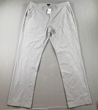 NWT J Crew Straight Fit Tech Chino Pants Mens 37x32 Gray Woven Stretch Outdoor