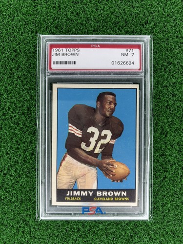 1961 Topps #71 Jim Brown PSA 7 NM Cleveland Browns