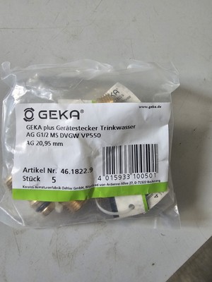 GEKA Plus Gerätestecker''Trinkwasser'' AG G1/2''ms DVGW VP550