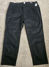 NWT Gap Downtown Khaki Pant Womens Size 8 Stretch Black Mid Rise Hits At Ankle