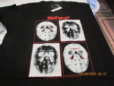 Friday The 13th Men's Black Jason Vorhees Graphic T-Shirt XL 46-48