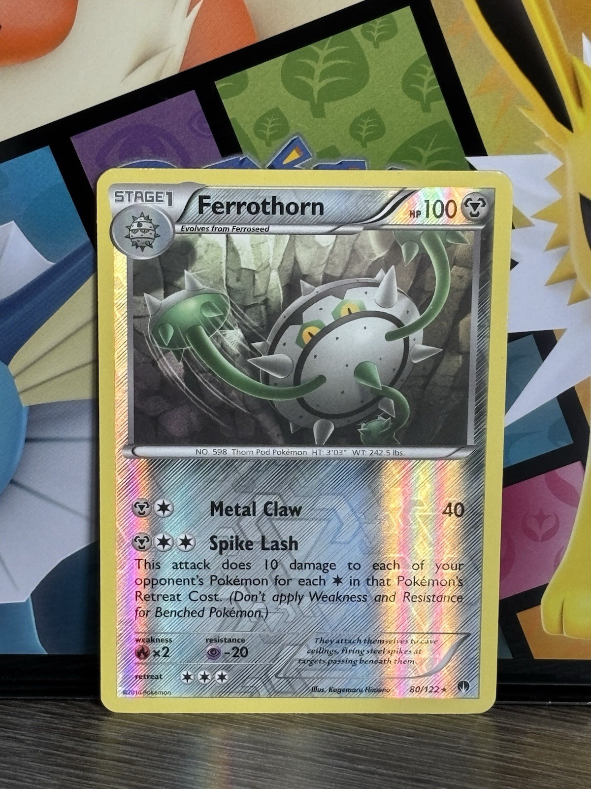 Pokemon TCG XY Breakpoint - Ferrothorn #80/122 - Rare Reverse Holo Card