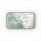 1 Troy Ounce .999 Fine Silver Bar Silver International Trade Unit  Globe