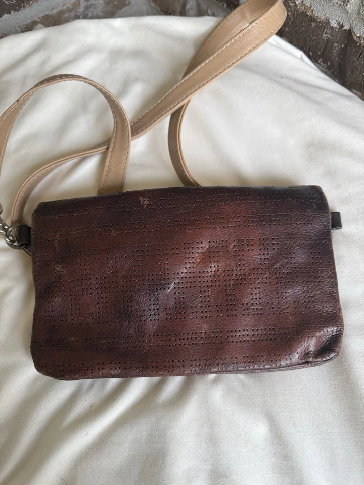 Bedstu Bayshore Cartera de Cuero Marrón Bandolera Monedero Bolso sin asas Correa Ajustable Foto 3 de 4