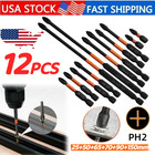 12PCS Magnetic Phillips Screwdriver Drill Bits Tool PH2 Impact Driver Bit Set US
