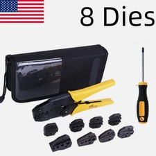 US HS-03BC Ratcheting Wire Crimping Pliers Cord End Terminals Crimper Hand Tool