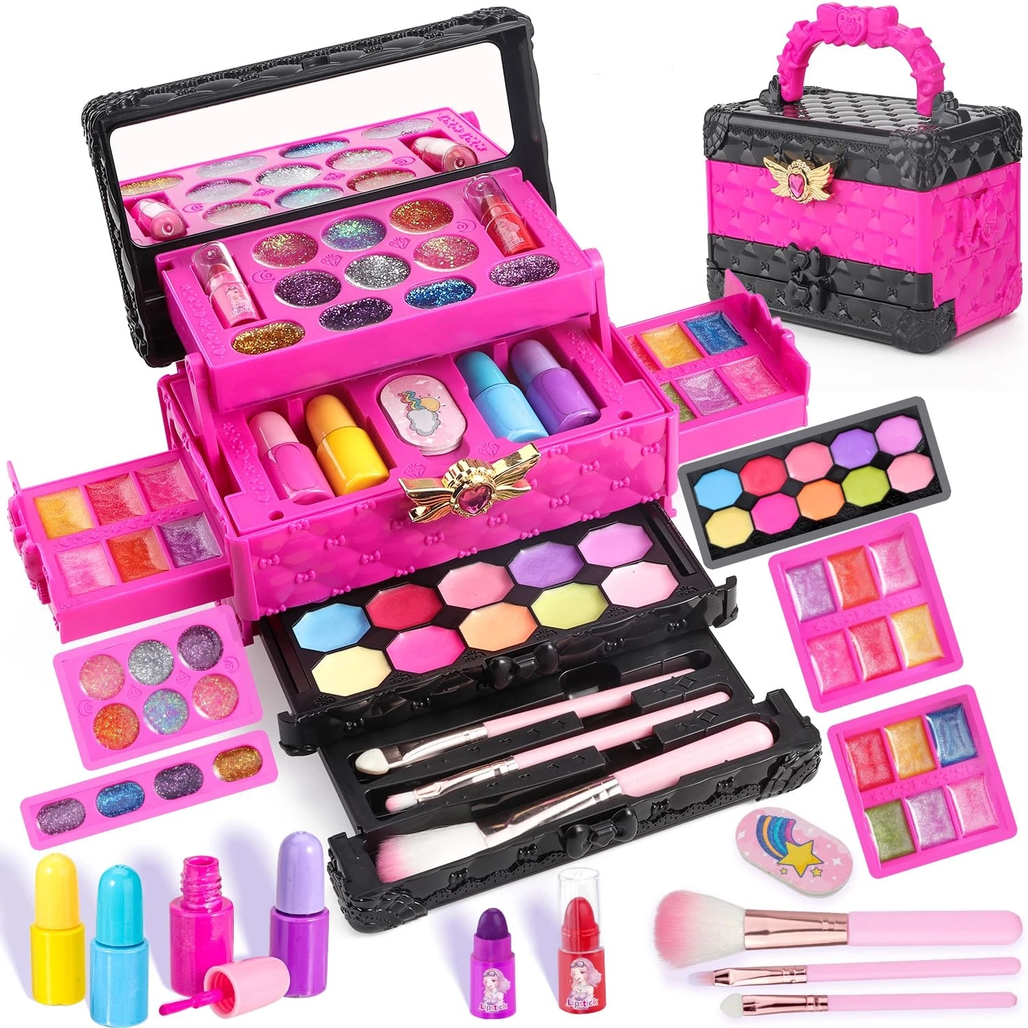 Kit Maquillaje Lavable para Niñas Princesa Juego de Simulación Cosmético Juguete