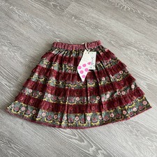 Tia Cibani Kids Girls 3 to 4 Y Skirt Nightingale Floral Red Elastic Waist