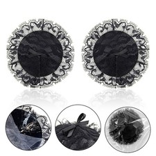 Enchanting Black Lace Breast Bra Nipple Cover Sticker Seductive Accessories