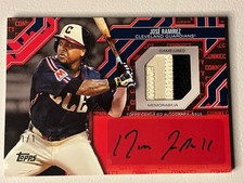 2025 Topps JOSE RAMIREZ City Connect Game Worn Patch Auto 1/1 