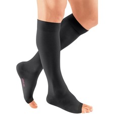 Mediven Elegance Open Toe 30-40 mmHg Calf Length Compression Stockings w/ Top Ba