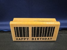 Limited Edition Rubberstamps 2004 Happy Birthday LE7638C Wood Block Rubber Stamp