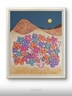 Abstract Flowers Desert 16" x 22" Painting Acrylic, Unframed by Charlene Slie — photo 1