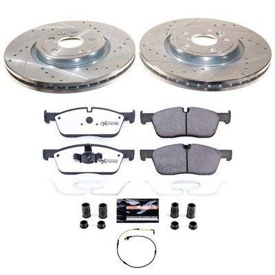 Powerstop Extreme Front 325mm Discs & Pads & Sensor Kit for Range Rover Velar