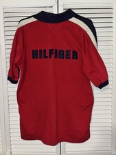 Tommy Hilfiger on back Men's Colorblocked Polo Shirt Multicolor Size XL 90 s Y2K