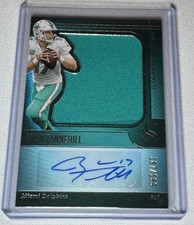 Panini 2025  Silhouette Ryan Tannehill Autograph Patch  /199 Miami Dolphins Card