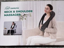 Snailax SL-611 Neck and Shoulder Shiatsu Massager- Black