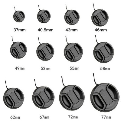 1PC 37～95mm Front Lens Cap Cover Center Pinch Snap On For Nikon Sony Pentax