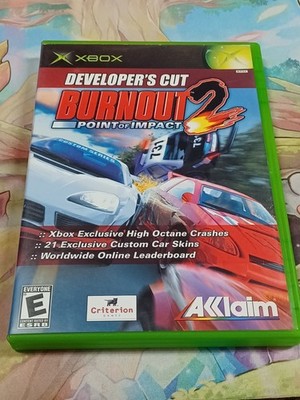 Burnout 2 Point Of Impact Developer s Cut Xbox CASE ONLY Original Art No Game