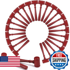 Chivertion 48 Pcs Wooden Judge Gavel Prop Mini Large Auction Hammers Mallets Cos