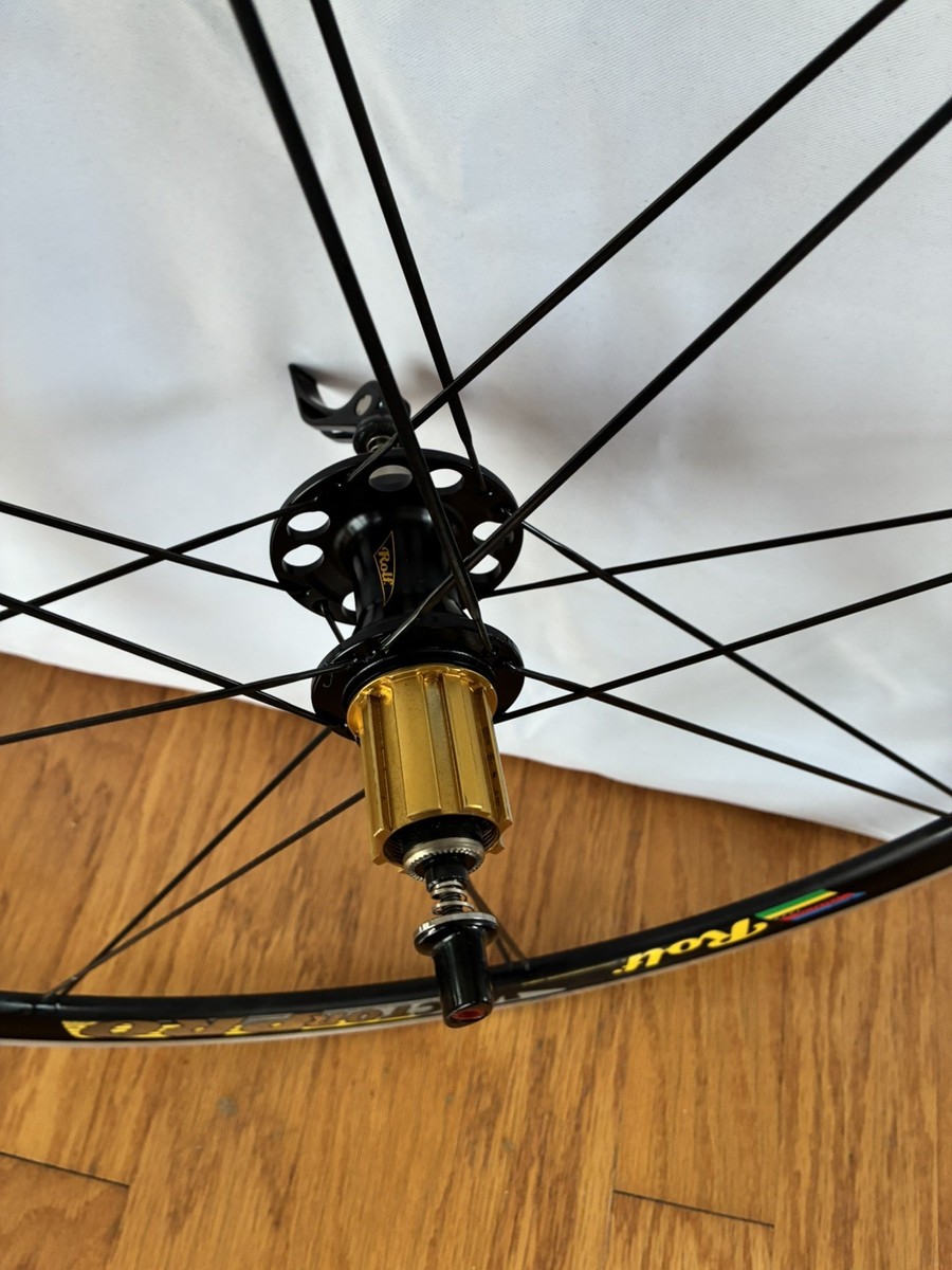 Vintage Rolf Vector Pro Wheelset Tubular Campagnolo Black Rim