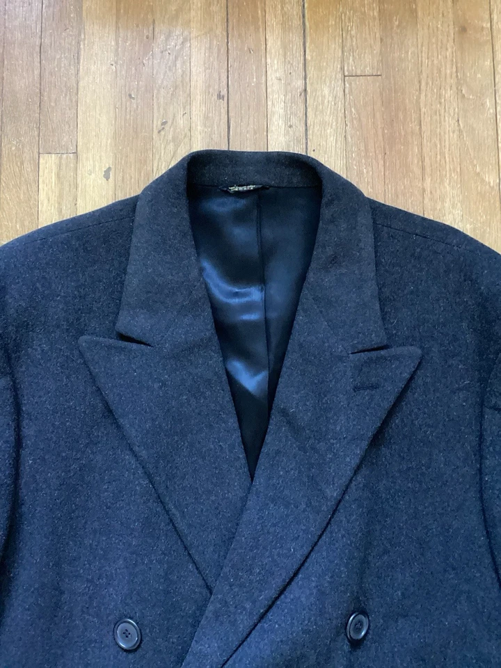 Abrigo Saks Fifth Ave x Loro Piana 42 R gris macizo DB, lana de cordero superfina, como nuevo Foto 2 de 4