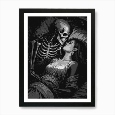 Der Knochenschlaf Kunstdruck gerahmt Wandbild Poster Leinwanddruck Bild