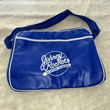 Vintage Johnny Rockets Restaurant Shoulder Messenger Blue Bag