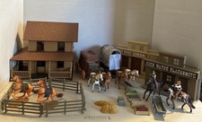 NewRay Western Frontier JOHN WAYNE Playset Cowboy Duke Town Stage Coach