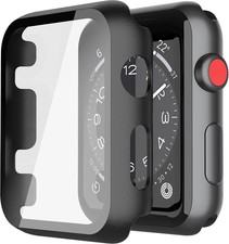 2-Pack Case with Screen Protector for Apple Watch Series 3/2 38mm, Scratch Resis