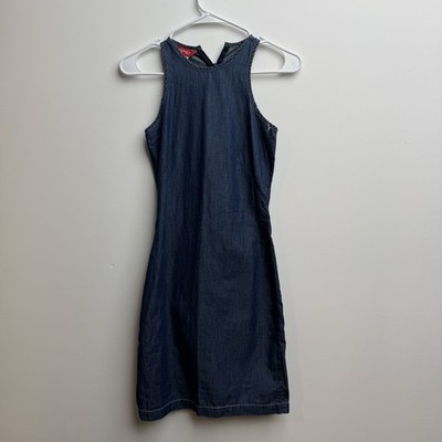 VTG Esprit Blue Blouse Size 0 Sleeveless Women s Zip Back Formal Casual