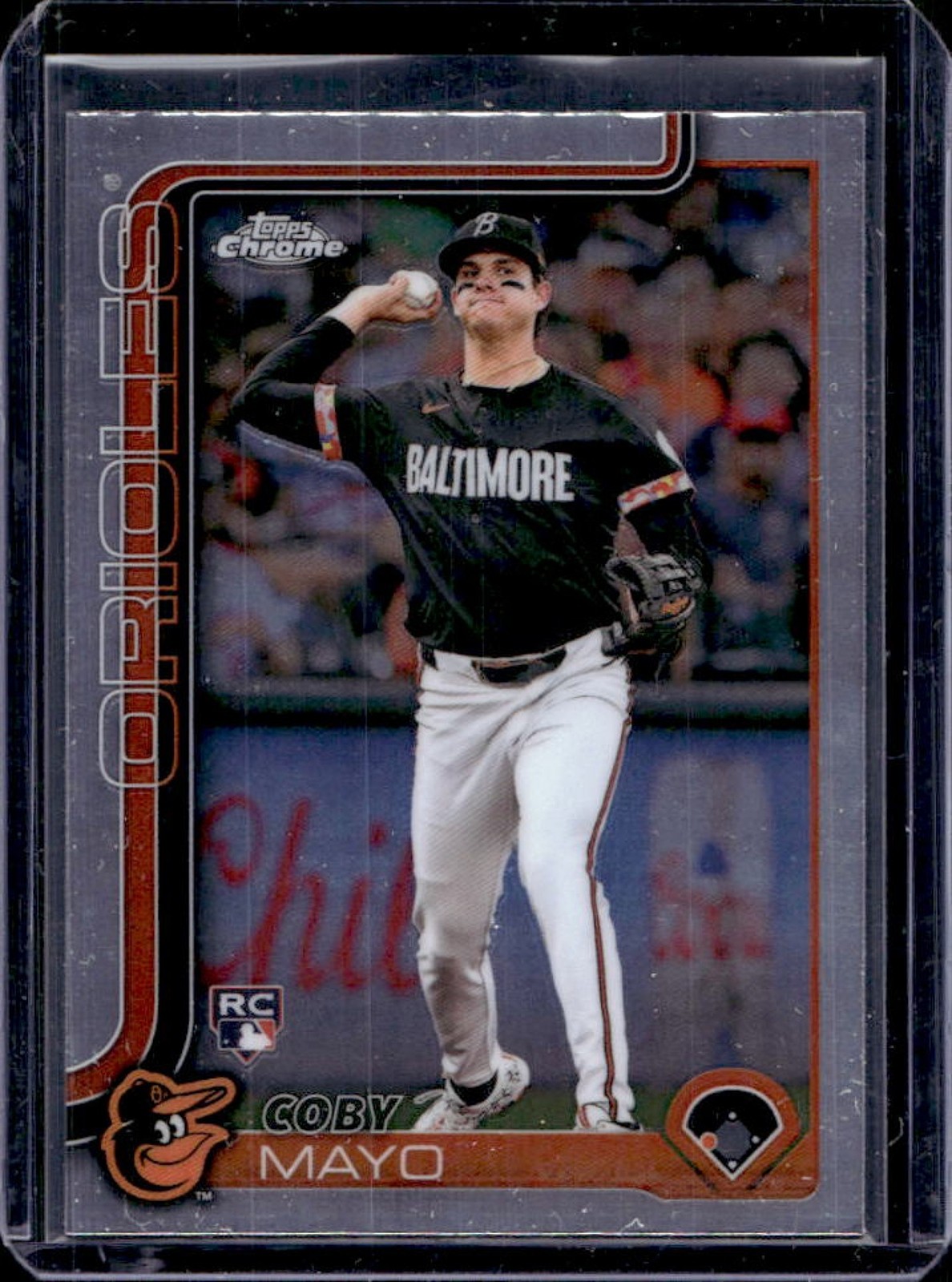 2025 Topps Chrome Coby Mayo RC Rookie #120 Orioles