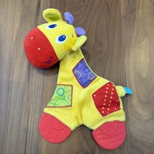 Bright Starts Yellow Giraffe Lovey Teether Soft Toy Baby Security Blanket Plush