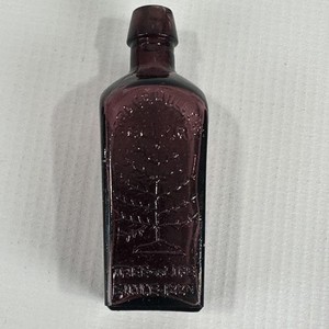 Purple Glass Tree Of Life Elixir Bottle Nectar Life Health Vitality Reproduction