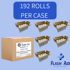 Athletic Tape - Case of 192 Rolls 1.5" x 10yards - White LESS THAN 1 PER ROLL