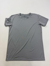 Uniqlo Shirt Mens Large Gray AIRism Short Sleeve Athletic Training Tee Top