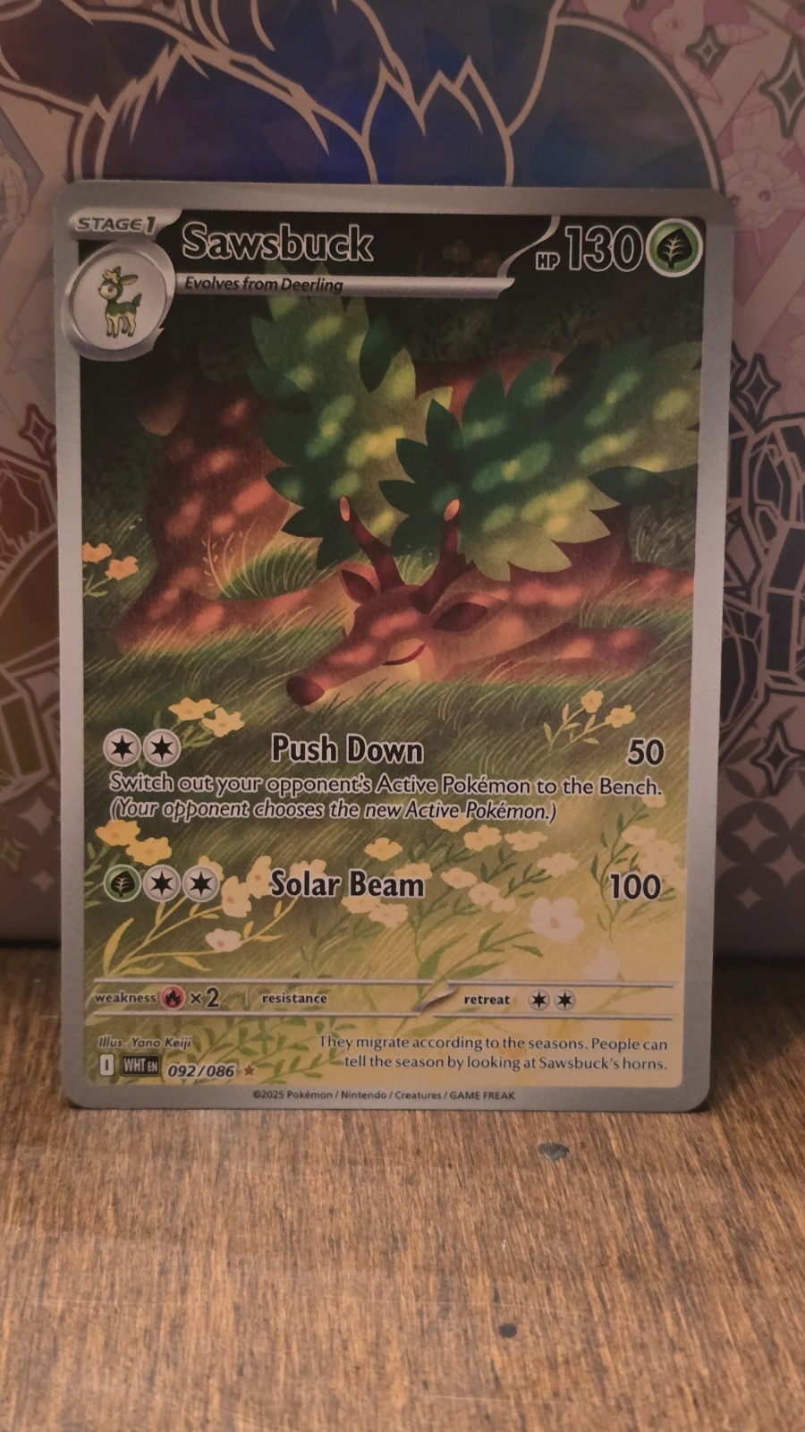 Sawsbuck 092/086 SV Black Bolt/White Flare NM-Gem Condition