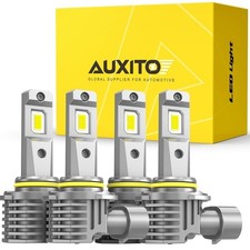 6500K 9005 9006 LED Headlights Kit Combo Bulbs High Low Beam Super White Bright