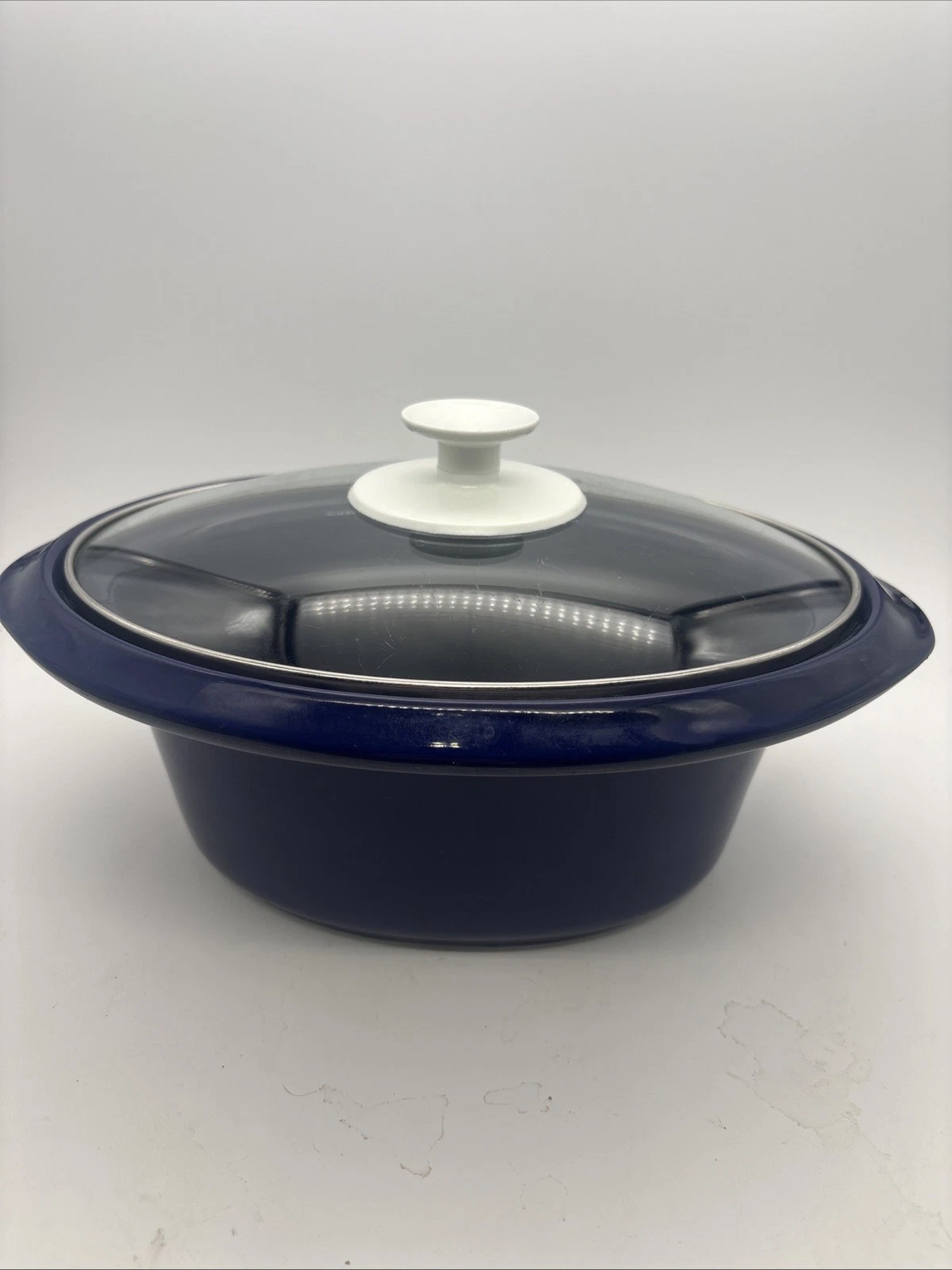 West Bend The Crockery Crockpot Cooker 6 qt Blue Insert & Lid Only 84293
