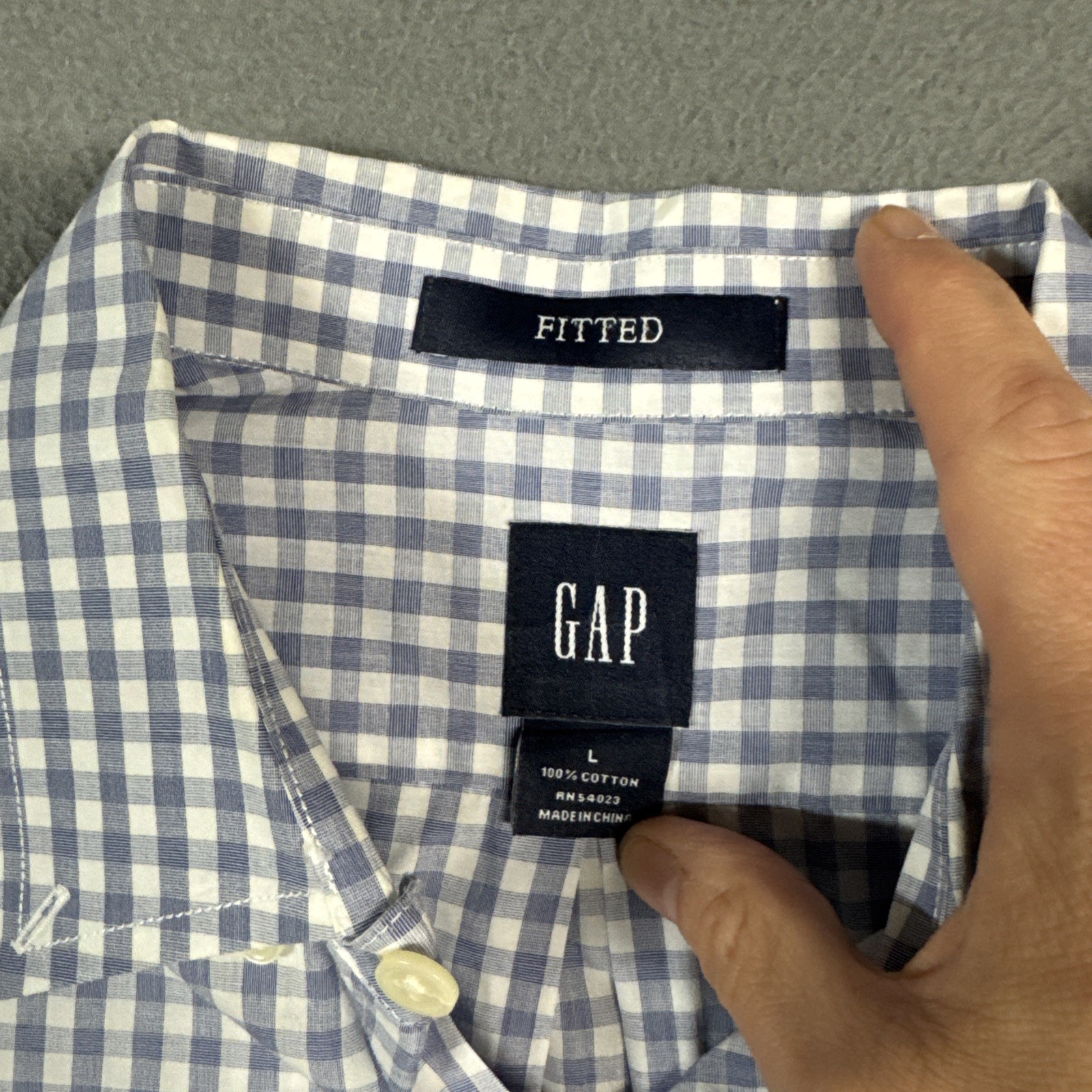 Gap Button Down Shirts Mens Large Multicolor Plai… - image 5