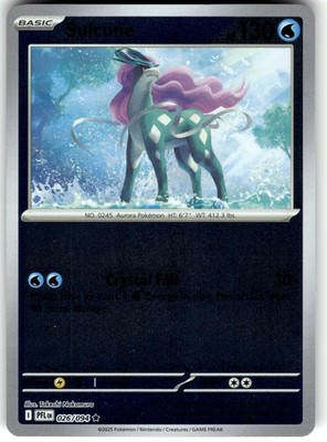 Suicune 026/094 Rare Phantasmal Flames Pokemon Reverse Holo Near Mint