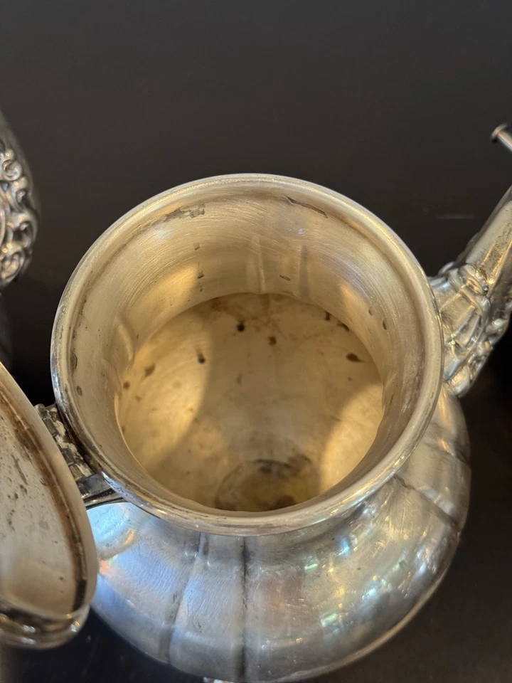 Лот из 6 шт. винтажных посеребренных чайных сервизов Towle Grand Duchess чайник кофейник сахар - Изображение 3 из 4