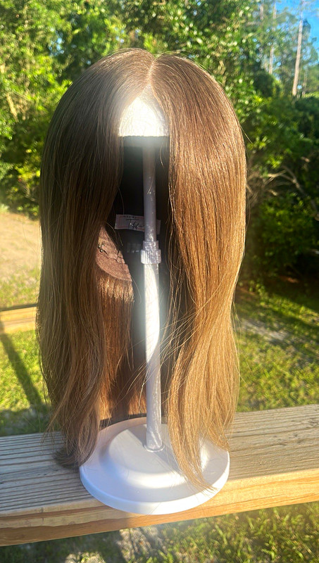 Tiffani Susan 20 in Human Hair Lace Front Wig Medium Cap Medium Brown Layered